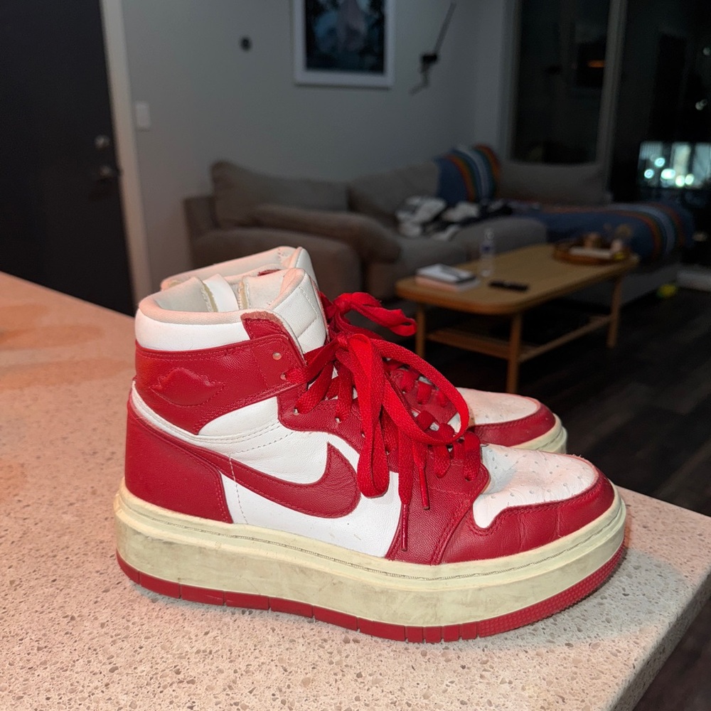 Nike Kids Red and White Sneakers